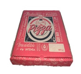 CAJA PIZZA 25X25 ROMA ROJA 50 UND