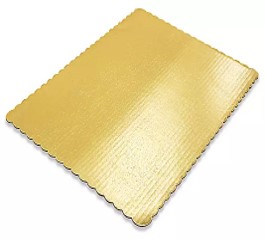 BASE RECTANGULAR DORADA 30X40 50UND
