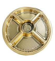 BANDEJA DORADA C 4 DIVISIONES 200UND