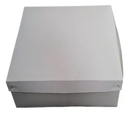CAJA DE TORTA 20X20X12 BLANCA 100U